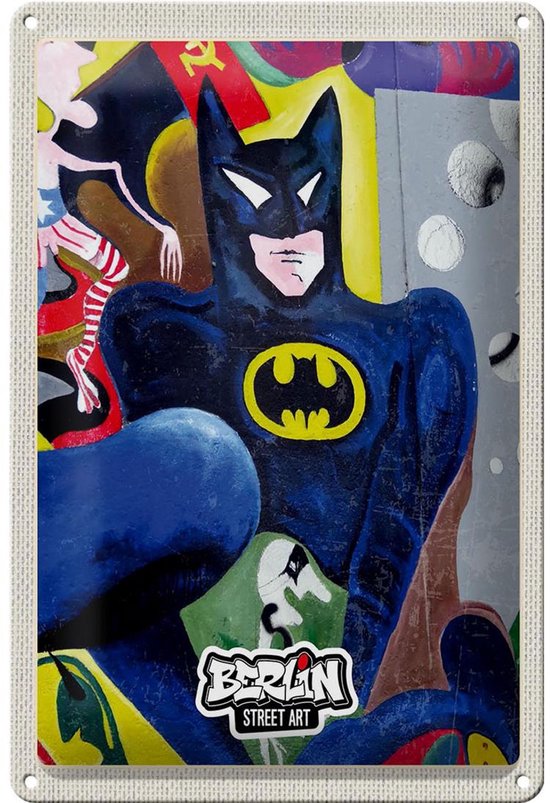 Blechschild Reise 20x30cm Berlin Hauptstadt Deutschland Batman