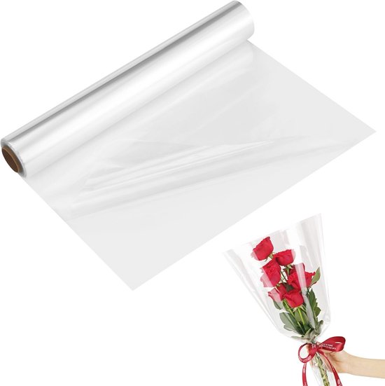 Transparante Cellofaanrol – 80 Cm X 30 M, 1,7 Mm Dik, Veelzijdig Voor Cadeau-, Bloemen- En Verpakkingsdoeleinden