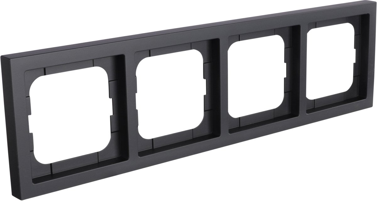 Busch-Jaeger Future Linear afdekraam - 4-voudig - zwart