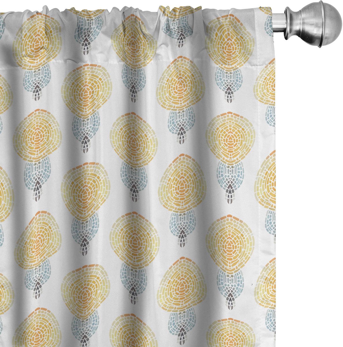 ABAKUHAUS etnische voorhang – mozaïek pastel – 2x75x245 cm – mikrofaser Mehrfarbig