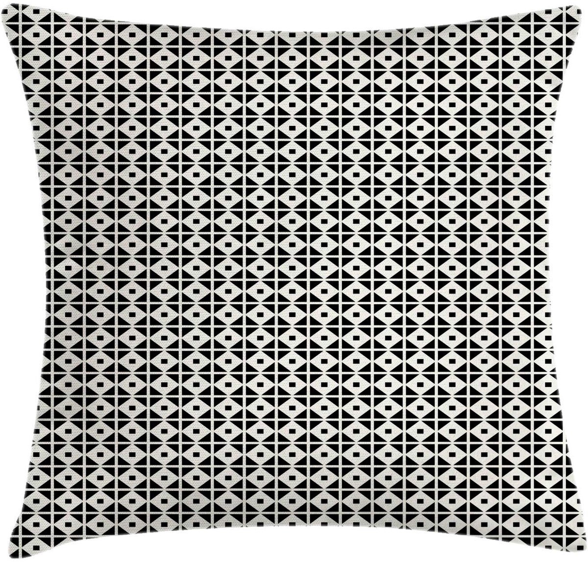 ABAKUHAUS Retro Kussenhoes – Dubbelzijdig bedrukt – 40x40 cm – Koksgrauw & Ivoor Koksgrauw en ivoor