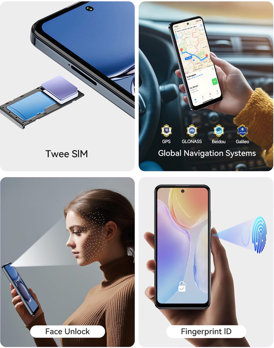 HOTWAV Note 13 Max mobiele telefoon senioren - Smartphone - 256GB - Zwart - mobiele telefoon zonder abonnement - 2 jaar garantie - Met Transparante Hoes - 4G Dual SIM – foto 8