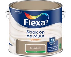 Flexa - Strak op de Muur Binnen Muurverf Mat - Suedebruin - 2.5 L