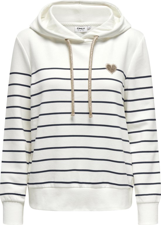 ONLY - ONLADELLE L/S STRIPE HOOD SWT NOOS - Dames - Sweaters