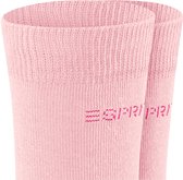 Esprit Foot Logo 2-Pack eenkleurig katoen multipack sokken kinderen roze - maat 23-26