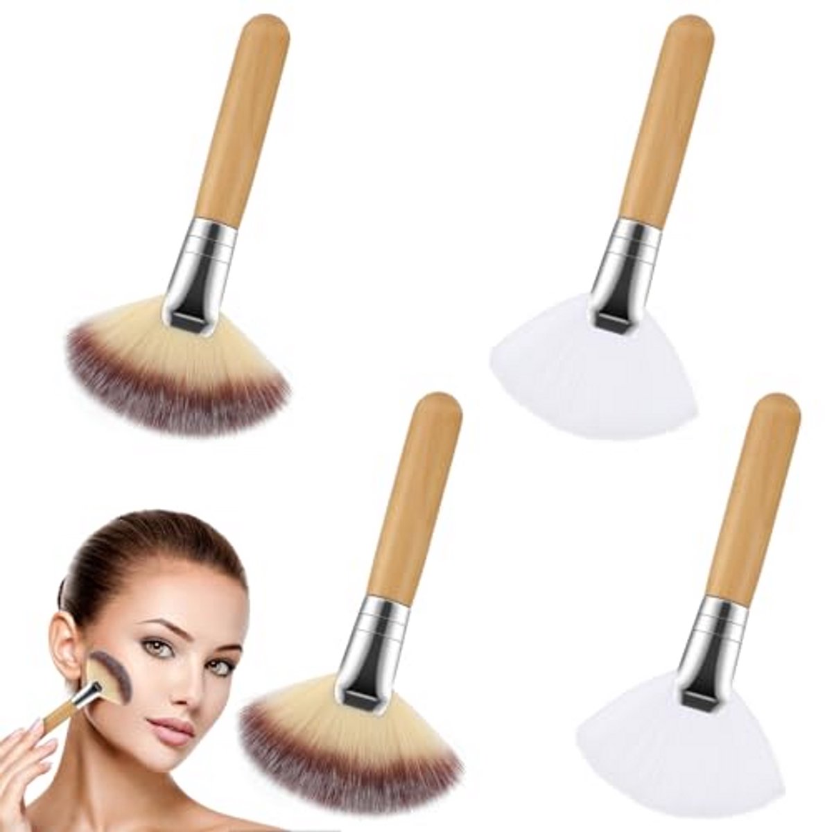 Professionele Blushkwasten Set - Zachte Make-upkwasten voor Vrouwen en Meisjes