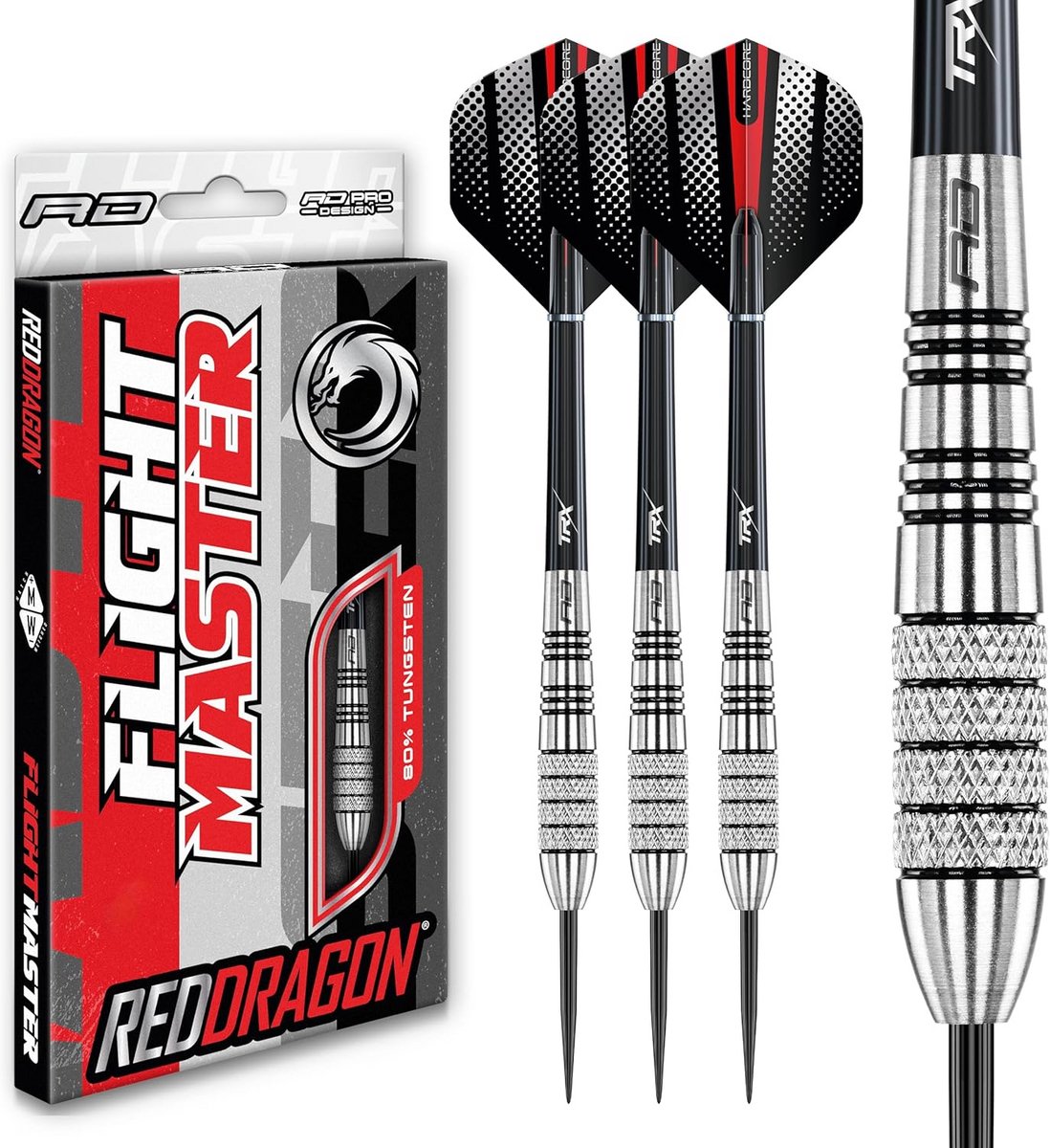 Dartpijlen Set - Tungsten Pijlen - Precisie Werpen - 80% Tungsten Materiaal - 23 gram - Zwart Zilver