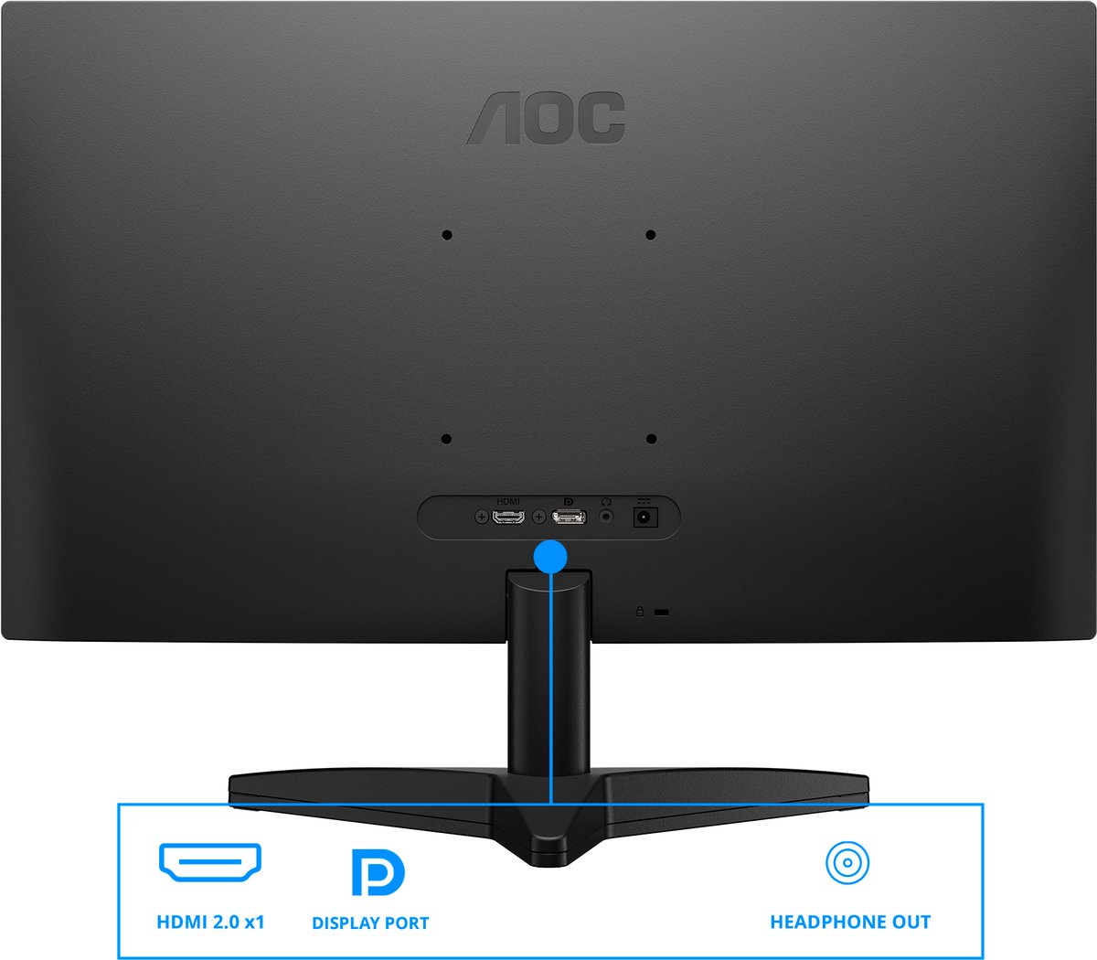 AOC Q24B36X 24 inch QHD IPS Gaming Monitor 144Hz 0.5ms MPRT Adaptive Sync HDR10 VESA - Afbeelding 5