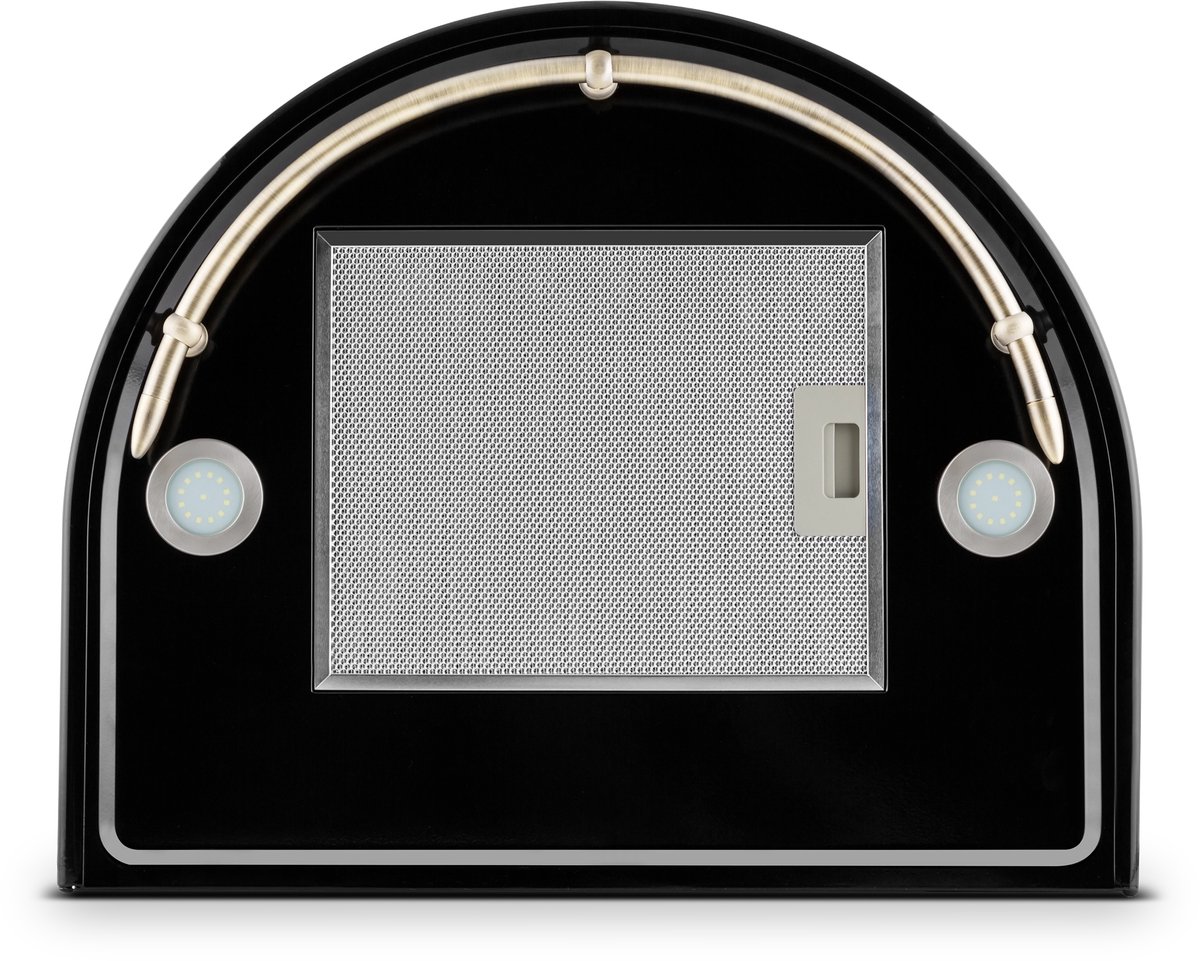 Klarstein Lumio Neo retro-afzuigkap 60 cm 610m³/h klasse A - rvs zwart
