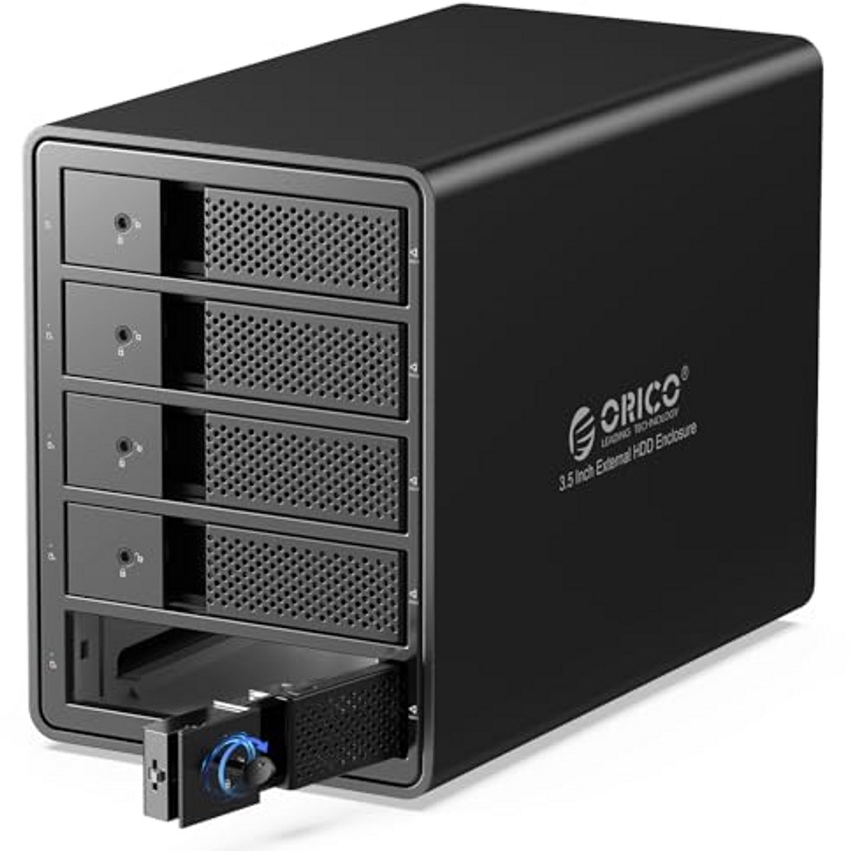 Harde Schijf Behuizing met RAID Ondersteuning tot 80TB - USB 3.0 Externe HDD/SSD Behuizing voor 3.5" Hard Drives