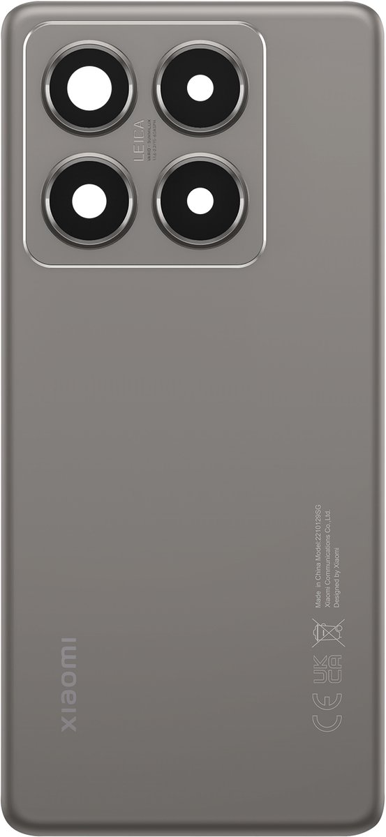 Xiaomi, Achterruit voor Xiaomi 14T Pro Original Service Pack, Grijs