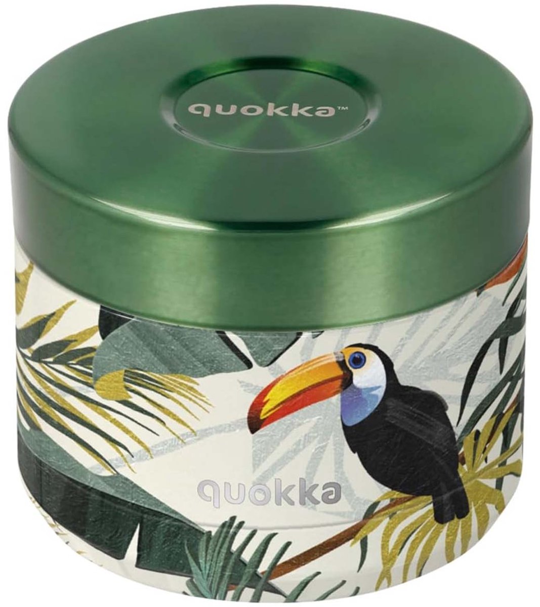 Quokka, Récipient Alimentaire 360ml Modèle Whim avec Motif Tropical, Groen