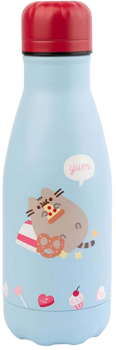 Pusheen, Isotherme Fles 260ml Model Purrfect Love met Lekvrije Dop, Blauw