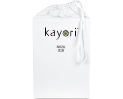 Kayori Shizu Molton topper Hoeslaken Stretch - 140-160x200-220 cm - Matrasbeschermer - Biologisch Katoen - Wit