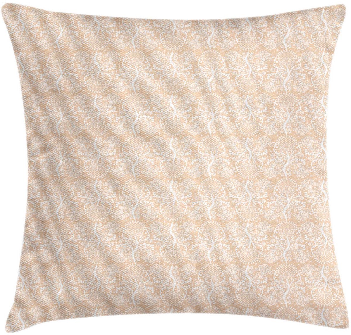 ABAKUHAUS Perzikkleurige Kussenhoes – Dubbelzijdig bedrukt, 40x40 cm Blass perzik wit