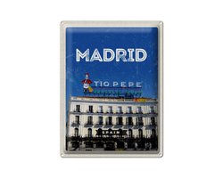 Blechschild Reise 30x40cm Madrid Tio Pepe Symbol