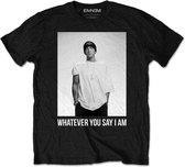 Eminem Heren Tshirt -XXL- Whatever Zwart