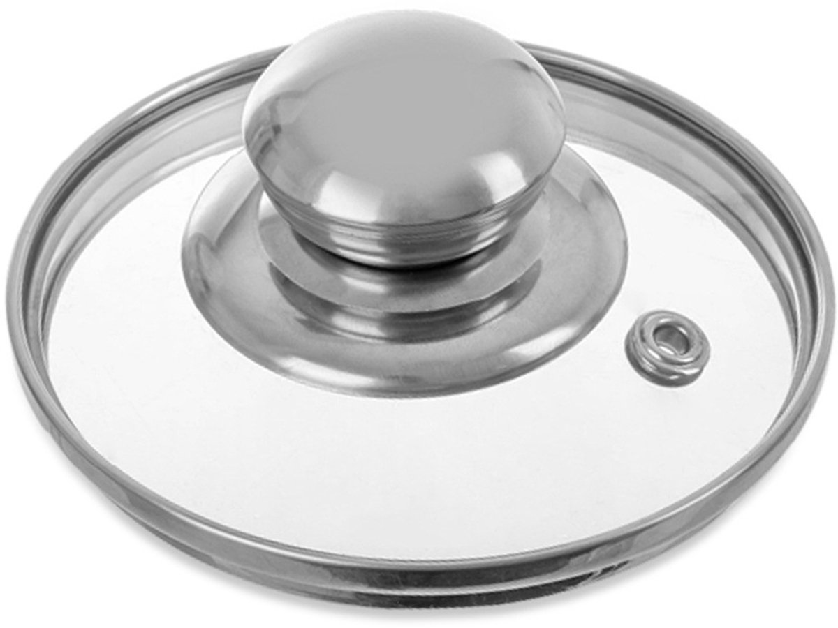 Orion - Glazen Deksel - 10 cm - RVS Rand - Vaatwasserbestendig