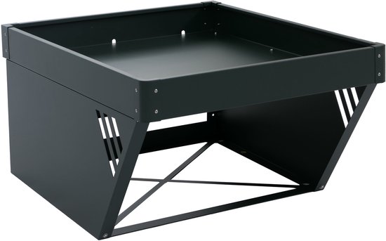 Garage pour robot tondeuse avec bac à plant MCW-P41, abri de toit tondeuse à gazon métal 40x60x70cm ~ vert