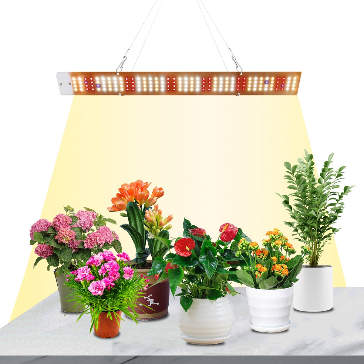 MUPOO Kweeklampen LED Full Spectrum - Groeilamp voor Planten - 40 Watt - 156LEDs - voor Hoge Planten - Zaailingen - Bloei - Vruchtvorming - Vegetatieve Groei - Ultrahelder