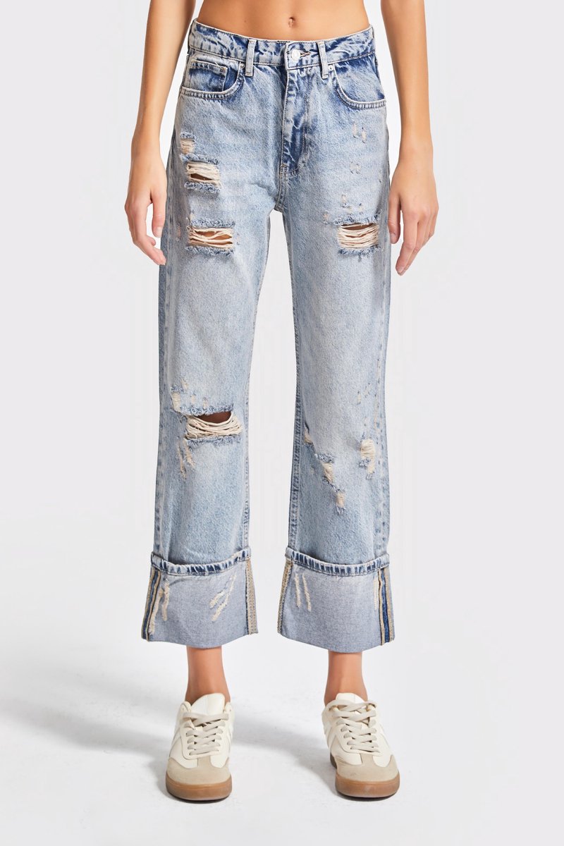 It's Basic - Straight Mid Rise Jeans