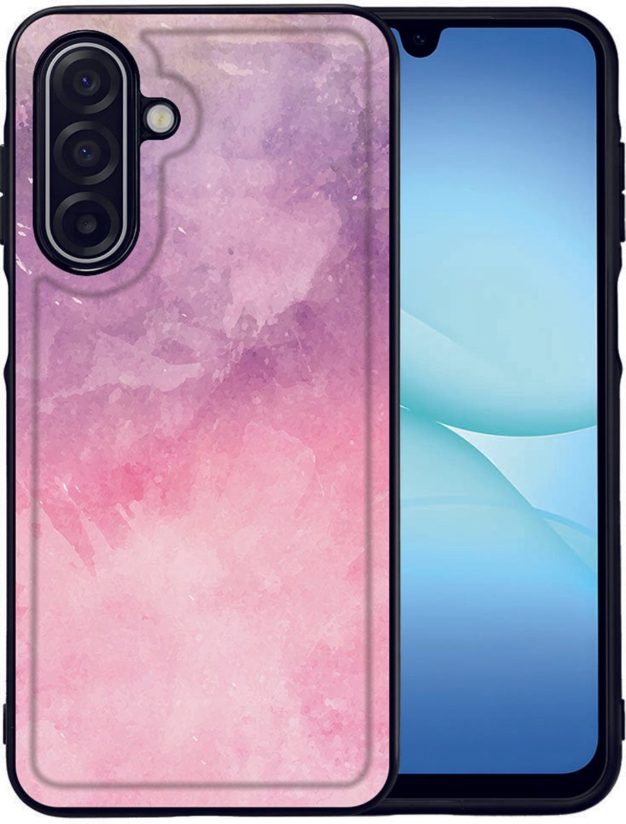 Pink Purple Paint Samsung Galaxy A17 Hoesje