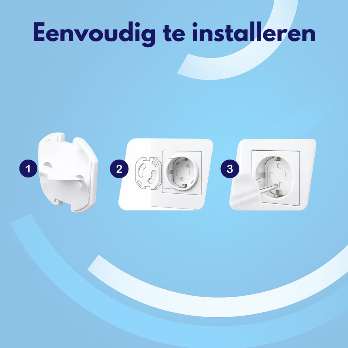 Knaak Stopcontact Beveiliging 20 Stuks - Zelfklevend - Bescherming - Kind - Baby - Veiligheid - Wit – foto 3