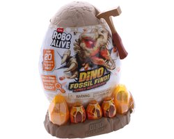 ZURU Robo Alive Fossil Find Amber Dino Ei - Opgravingsset met Interactieve Dinosaurus - Licht & Geluid - 20+ Verrassingen - Vanaf 5 Jaar