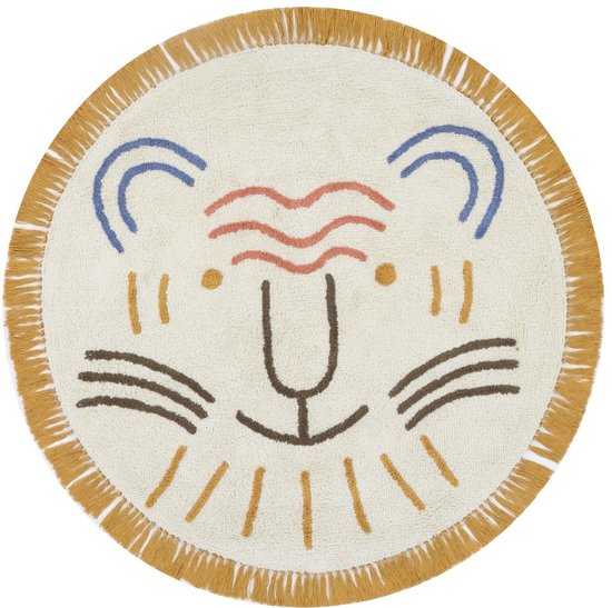 Tapis Petit Lion Leo Vloerkleed 100 x 100 cm