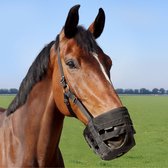 Zerone muselière de pâturage de cheval Museau de pâturage de cheval noir facile à respirer