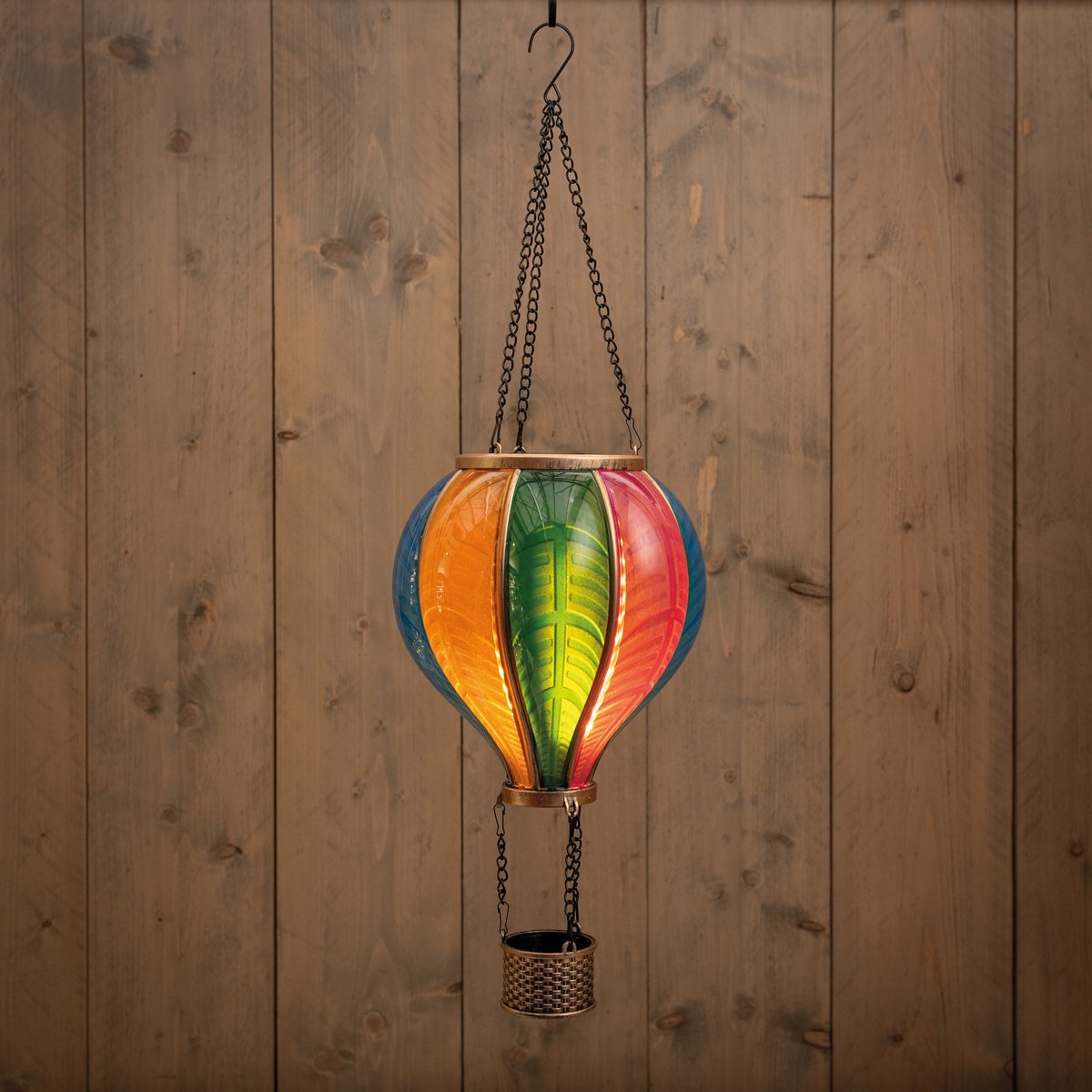 Solar luchtballon | 40 LED’s | Vlam-effect | 29x86 cm | Multicolor | Anna's Collection