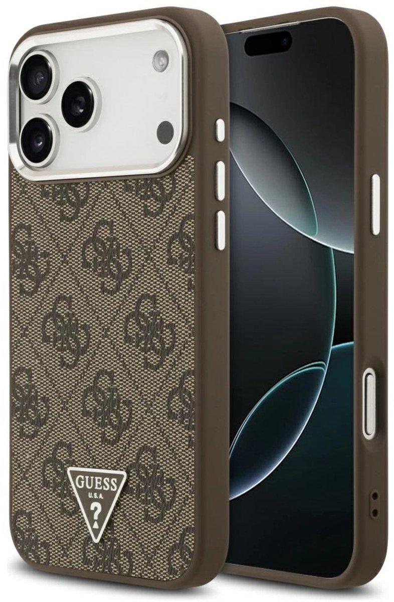 Guess 4G Driehoek Logo Magsafe Hoesje Voor Iphone 17 Pro Max Elegante Bescherming