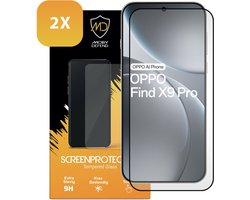 2-Pack MobyDefend Screenprotectors - Geschikt voor Oppo Find X9 Pro - Screensavers Met Zwarte Randen - Gehard Glas