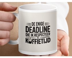 Mok De Enige Deadline Die Ik Respecteer Is Koffietijd, Koffie Mok, grappige spreuk mok, Koffieliefhebber Cadeau, Koffie tijd Mok