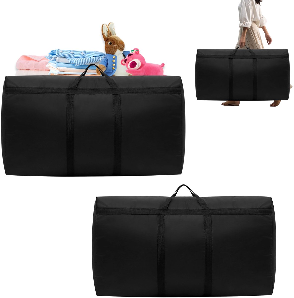 Unyqoos® Grote waterdichte opbergtassen van 100L met rits voor diverse toepassingen
