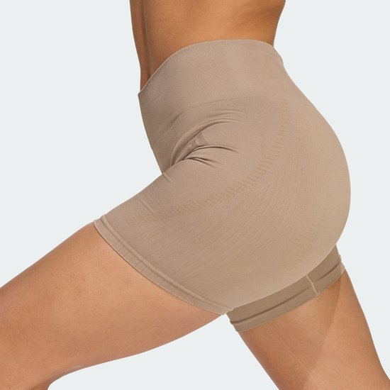 Adidas Performance Workout Essentials Knit Legging 4-Inch - Dames - Bruin van Adidas — afbeelding 3