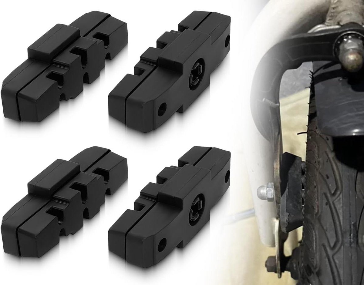 EGoods - Fietsremblokken Set van 4 Stuks voor Magura Fiets Remmen - Duurzaam en Nauwkeurig - Hydraulische Velgremmen - Zwart