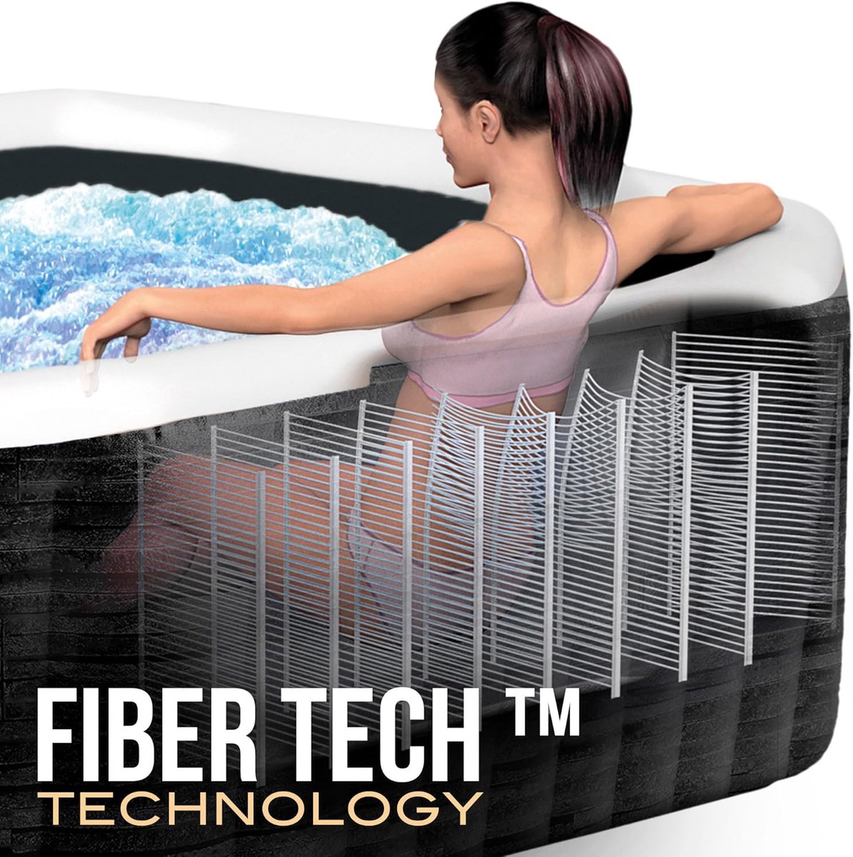 HydroLuxe Greywood Spa (175x71 cm) Opblaasbare Whirlpool - afbeelding 3