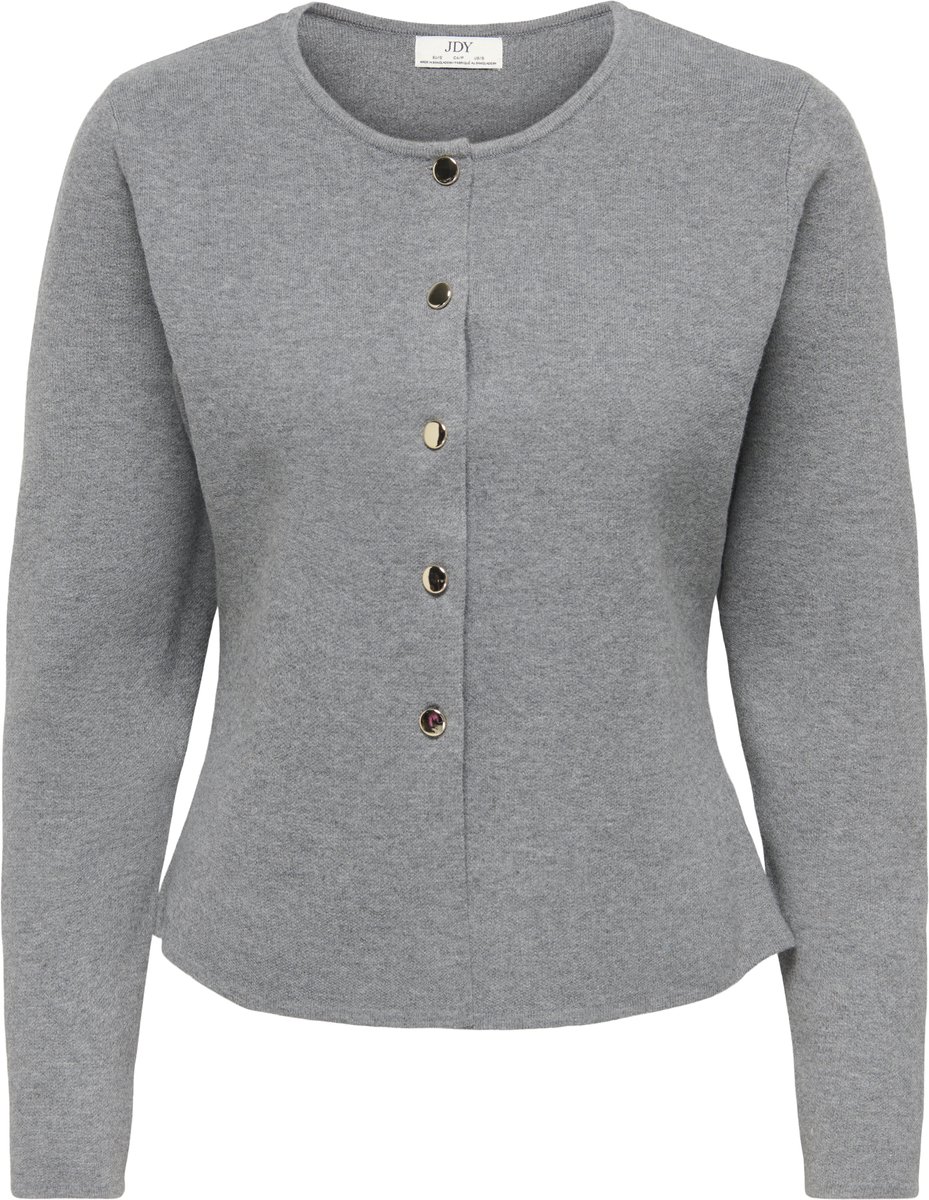 Jacqueline de Yong Vest Jdyprime Life L/s On Fitted Cardiga 15347276 Medium Grey Melange Dames Maat - XL