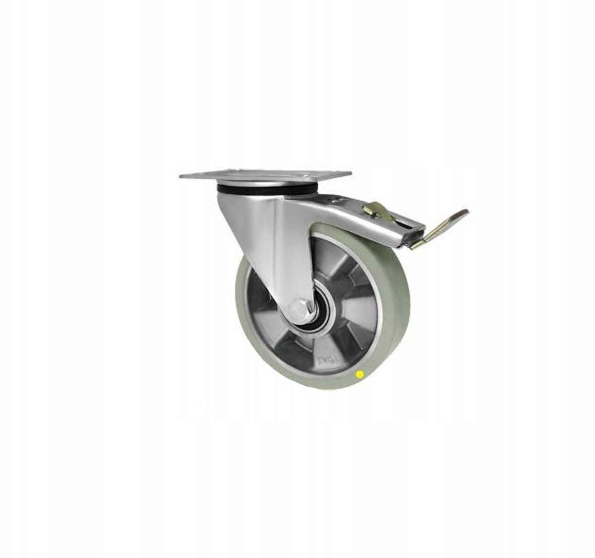 Zwenkwiel Aluminium-Polyurethaan 160mm Antistatisch met Rem