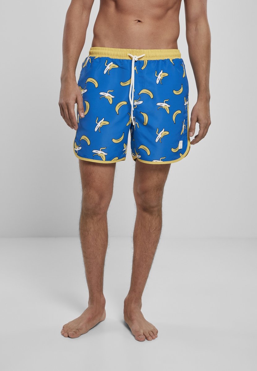 Urban Classics Pattern Retro Banana Zwemshorts 3XL Blauw
