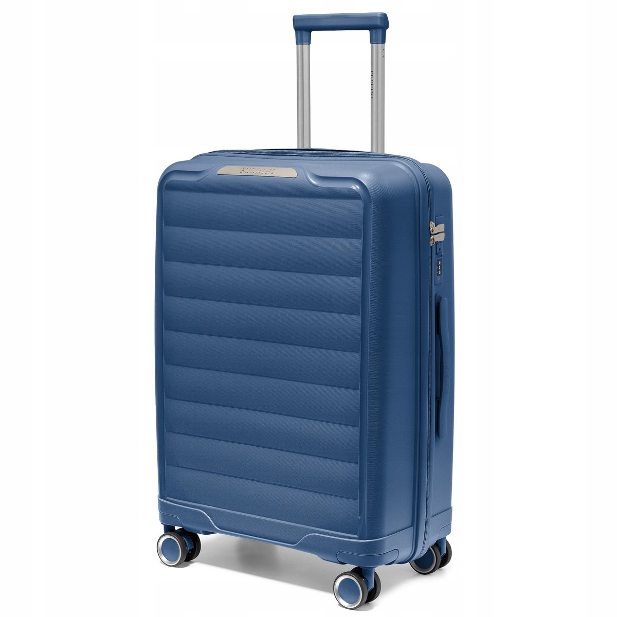 Puccini Turijn Middelgrote Koffer 65cm - Duurzaam Polypropyleen, Marineblauw