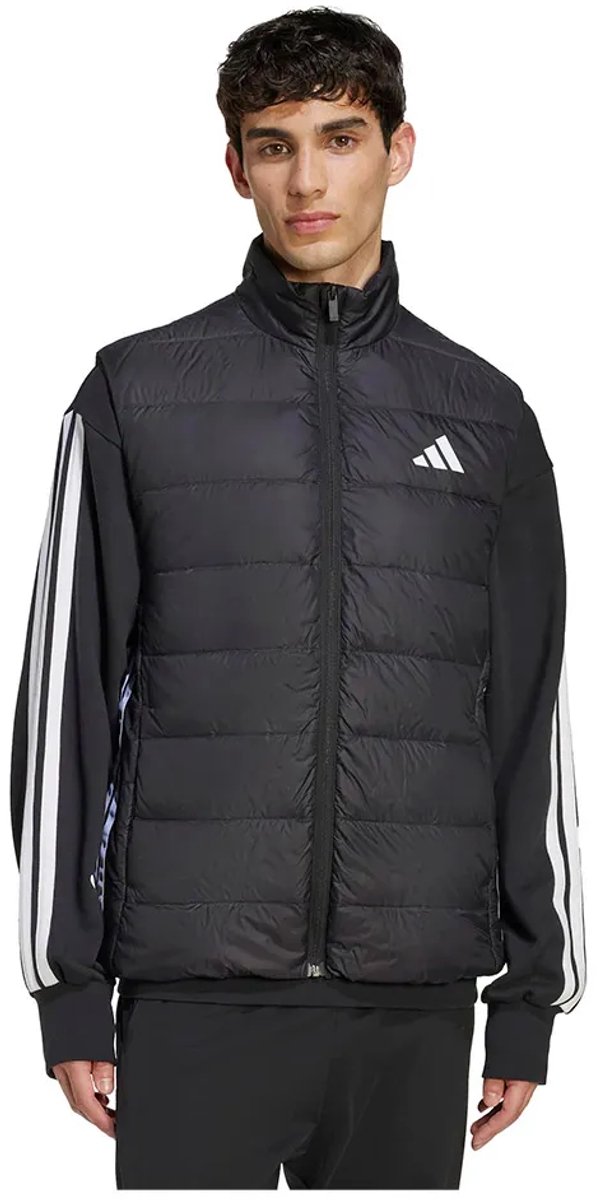 Adidas Essentials Climawarm 3 Stripes Light Down Vest S Man Zwart
