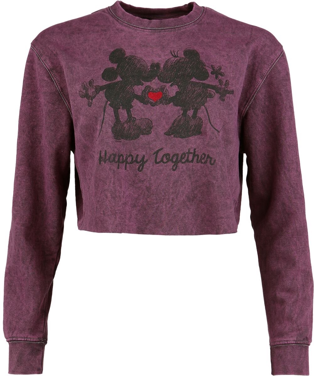 Mickey Mouse Happy Together Dames Sweatshirts - paars - XL