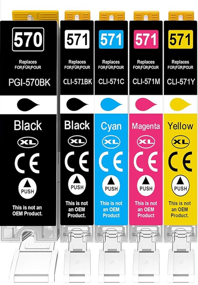 Boxstuff Inktcartridge geschikt voor Canon 570 / 571 XL - Multipack - Geschikt voor Pixma MG5750 / MG5751 / MG5752 / MG5753 / MG6850 / MG6851 / MG6852 / MG6853 / MG7750 / MG7751 / MG7752 / MG7753 / TS5050 / TS5051 / TS5053 / TS5055 Printers
