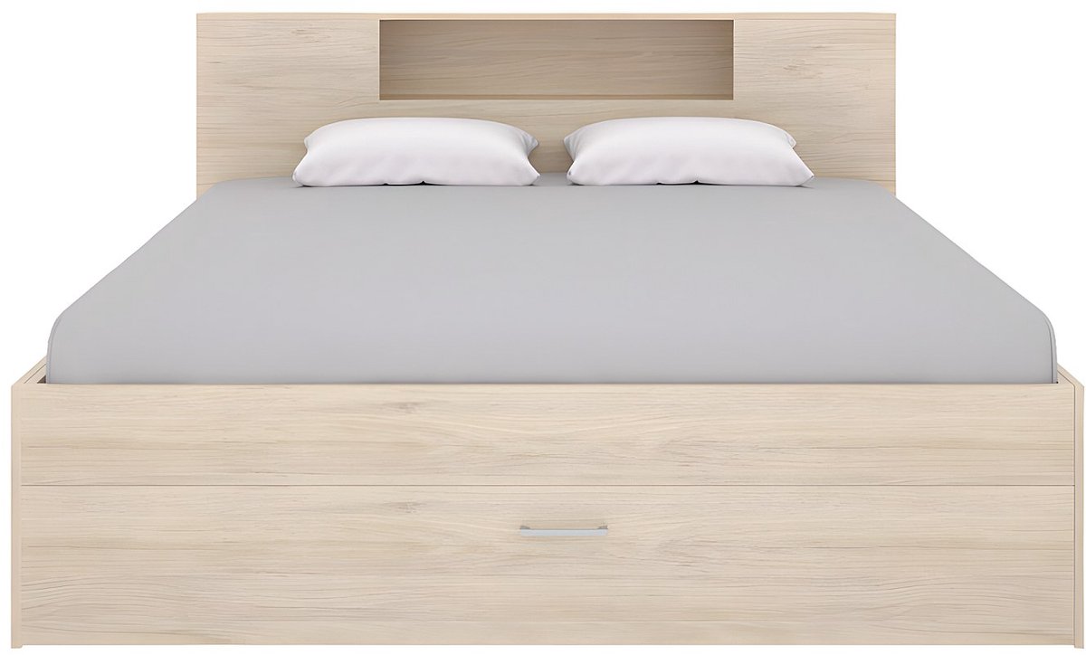 Vente-unique Bedframe hout natuurlijk licht 140 x 190 cm