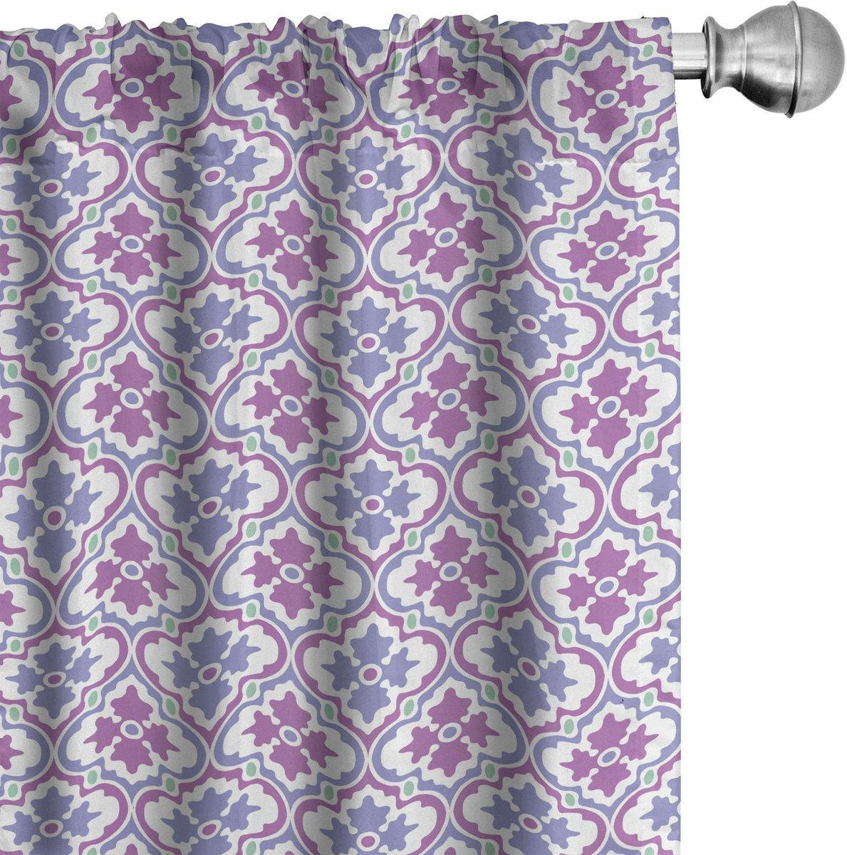 ABAKUHAUS Bloemen Gordijnen – 2x Panelen 75x225 cm – microvezel