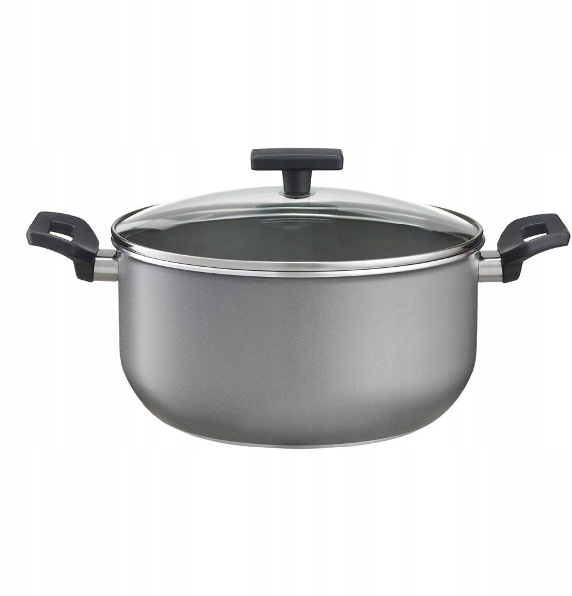 VILLA ITALIA GREY Pan met Deksel 24 cm 5L - Aluminium, Inductie