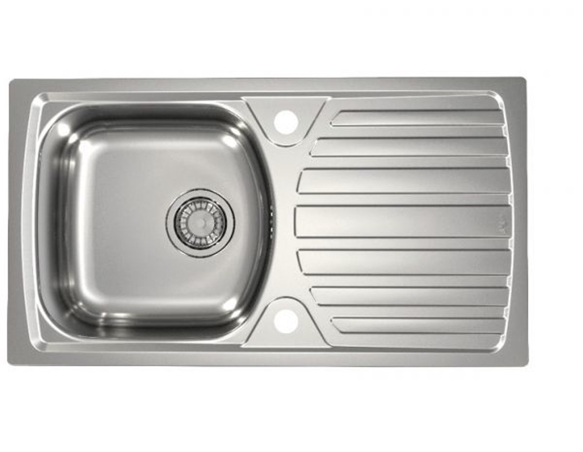 Alveus Basic - Spoelbak 78x44 cm, odtok 9 cm, rvs 1136539