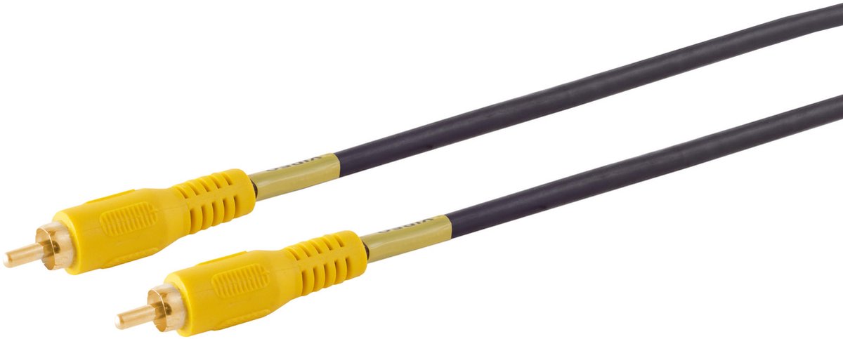 Cinchstecker auf Cinchstecker, vergoldet, 5m